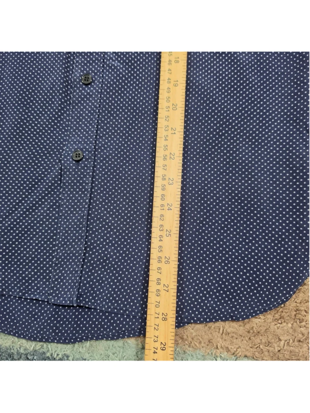 Saint Laurent Paris 100% Silk Polka Dot Dress Shirt Mens 39 15.5